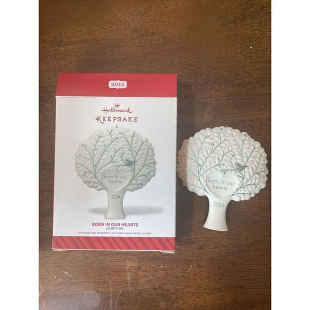 2014 Hallmark Keepsake "Born‎ in Our Hearts" ADOPTION Ornament, New